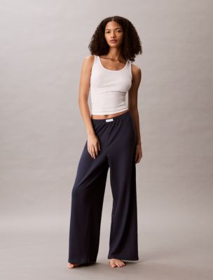 Женские брюки Calvin Klein Classic Comfort Cozy Waffle, цвет: Синий — фото 1