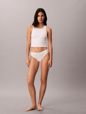 Classic Comfort Cozy Waffle Thong, Snow Heather