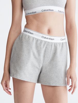 Icon Cotton Modal Lounge Sleep Shorts, Grey Heather
