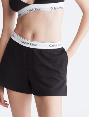Icon Cotton Modal Lounge Sleep Shorts, Black