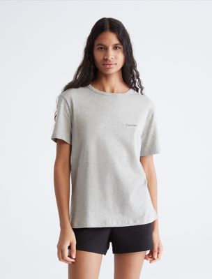 Icon Cotton Modal Lounge Crewneck T-Shirt, Grey Heather