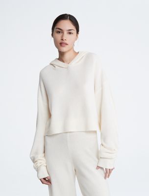 Sweater Lounge Plush Hoodie, Ivory