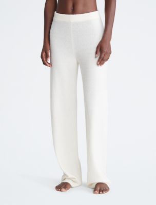 Sweater Lounge Plush Sleep Pants, Ivory
