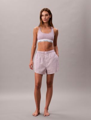 Cotton Comfort Short, Stencil Heart / Spring Lilac