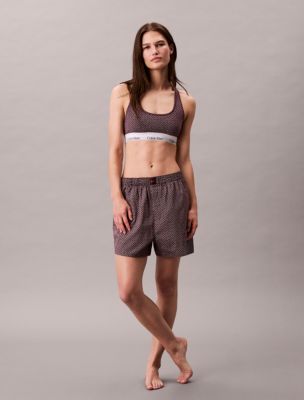 Cotton Comfort Short, Stencil Heart / Dark Berry