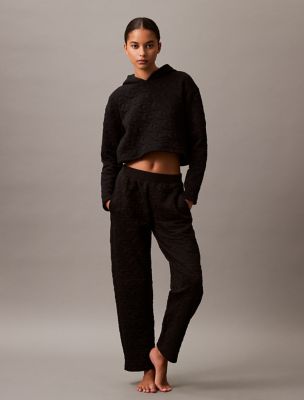 Terry Lounge Quilted Joggers, Black