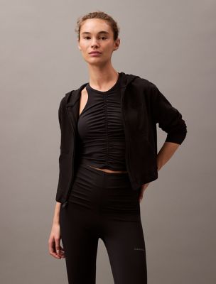 Terry Lounge Zip Hoodie, Black
