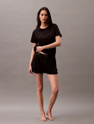 Terry Lounge Sleep Shorts, Black