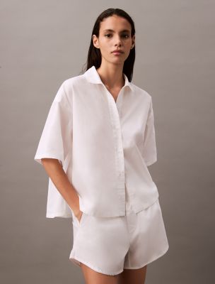 Cotton Poplin Shirt, Classic White