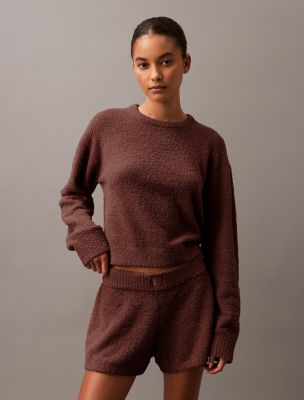 Plush Sleep Sweatshirt, Truffle Brown
