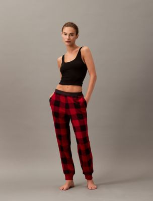 Modern Cotton Holiday Joggers, Buffalo Check Juneberry