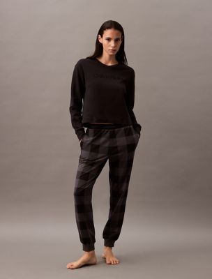 Modern Cotton Holiday Joggers, Ashford Gray Buffalo Check