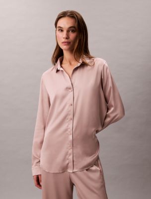 Satin Sheen Sleep Shirt, Cedar