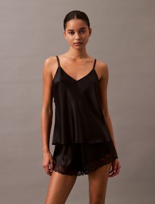 Satin Sheen Cami, Black