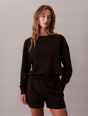 Terry Lounge Relaxed Sweatshirt , Black