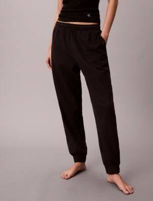 Брюки Calvin Klein Cotton Terry Blend Sleep Jogger, цвет: Чёрный — фото 2