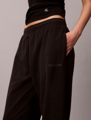 Брюки Calvin Klein Cotton Terry Blend Sleep Jogger, цвет: Чёрный — фото 3