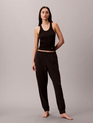 Брюки Calvin Klein Cotton Terry Blend Sleep Jogger, цвет: Чёрный — фото 4