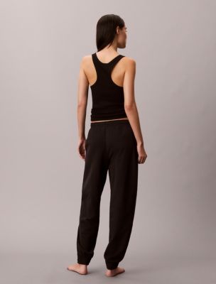 Брюки Calvin Klein Cotton Terry Blend Sleep Jogger, цвет: Чёрный — фото 6