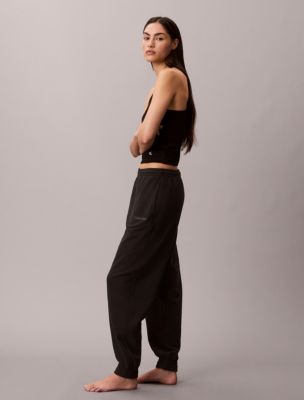 Cotton Terry Blend Sleep Jogger, Black