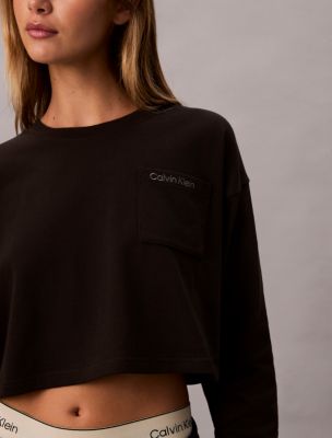 Женские футболки Calvin Klein Logo Cotton Jersey Cropped Tee — фото 5