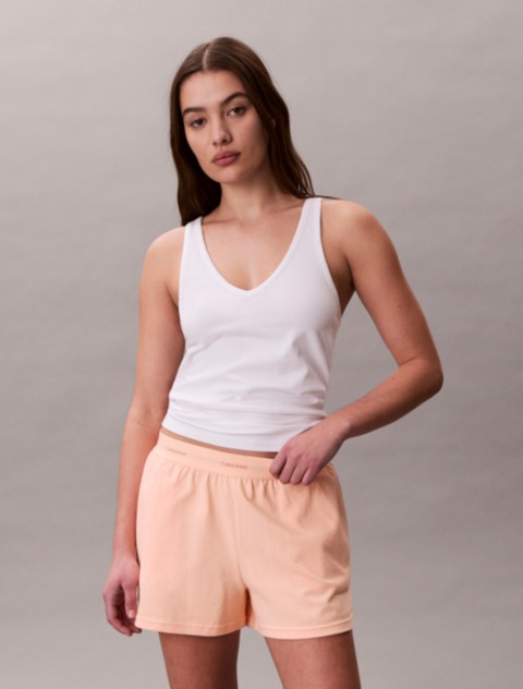 Пижамные шорты, с логотипом, хлопок, джерси — Calvin Klein