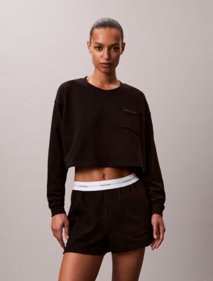 Logo Cotton Jersey Sleep Short, Black