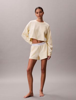 Logo Cotton Jersey Sleep Short, Pear Sorbet