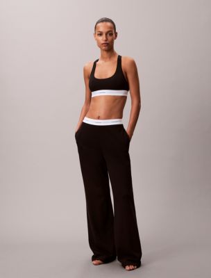 Logo Cotton Jersey Sleep Pant, Black
