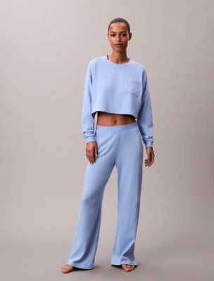 Logo Cotton Jersey Sleep Pant, Frozen Fjord