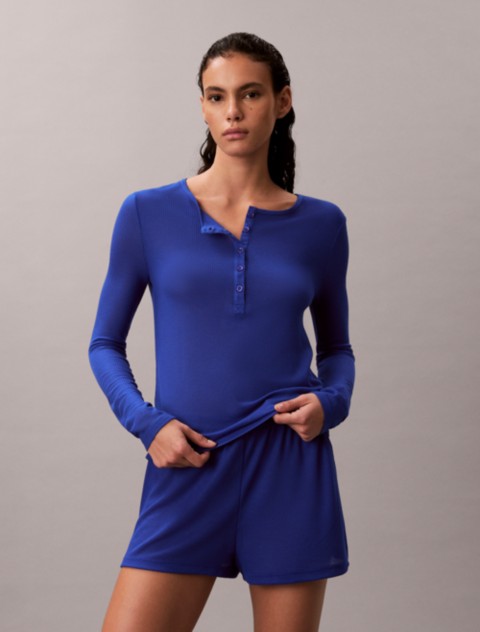 Женские футболки Calvin Klein Lightweight Waffle Henley T-Shirt
