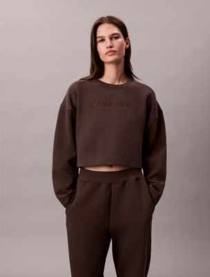 Quilted Fleece Sleep Sweatshirt, Classic Taupe 
