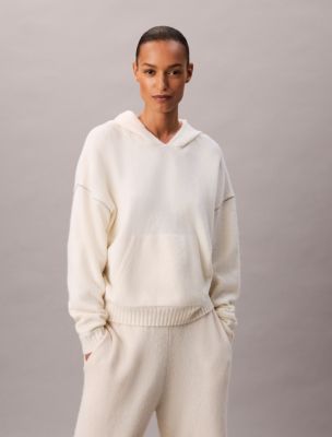 Plush Sweater Lounge Hoodie, Ivory