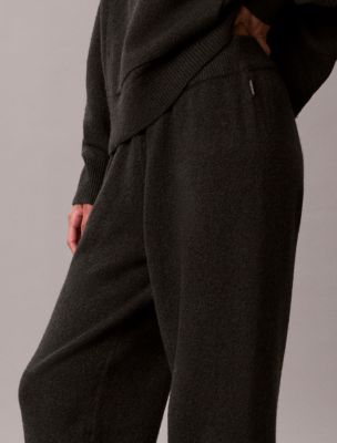Женские пижамные джоггеры Calvin Klein из плюшевой махры, цвет: Чёрный устричный — фото 4