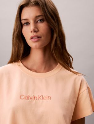 Женские футболки Calvin Klein Cotton Stretch Lounge Relaxed Logo Tee — фото 3