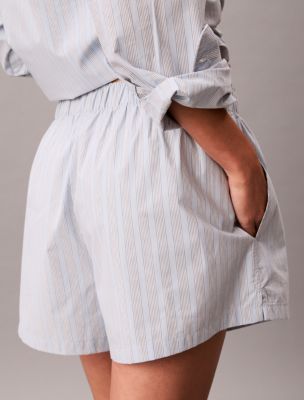 Пижамные шорты Poplin, хлопок — Calvin Klein, цвет: Полосатый — фото 5