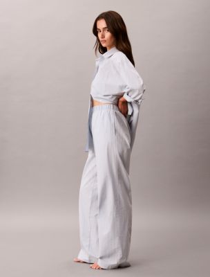Пижамные брюки Poplin для мужчин, хлопок — Calvin Klein, цвет: Полосатый — фото 3
