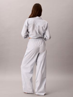 Пижамные брюки Poplin для мужчин, хлопок — Calvin Klein, цвет: Полосатый — фото 5