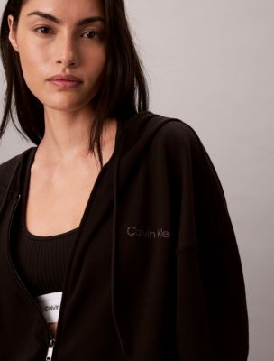 Женские худи Calvin Klein Logo Cotton Jersey Full Zip — фото 3