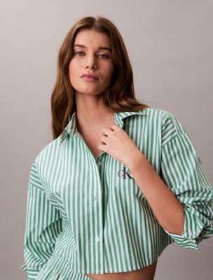 Сорочка Poplin, укороченный, хлопок — Calvin Klein — фото 2
