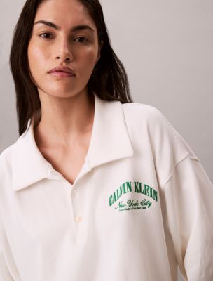 Женские худи Calvin Klein Heritage Classic Jersey Polo Sweatshirt — фото 2
