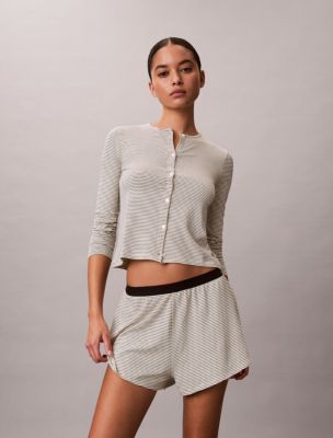 Ultra Soft Modal Cardigan, Erin Stripe Ivory