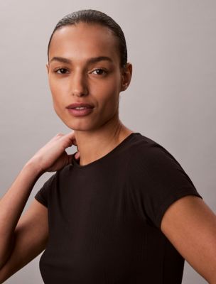 Женские футболки Calvin Klein Modal Stretch Drop Needle Baby Tee — фото 3