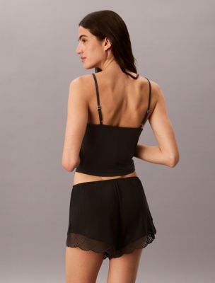 Женский топ Calvin Klein Ultra Soft Modal Rib Lace Cami, цвет: Чёрный — фото 5