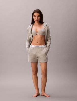 Icon Cotton Terry Sleep Shorts, Grey Heather