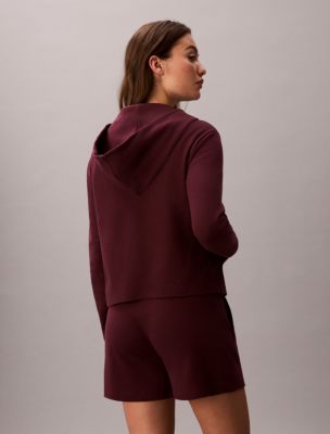 Пижамные шорты Icon, хлопок, махра — Calvin Klein, цвет: Тёмный ягодный — фото 5