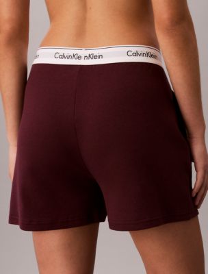 Пижамные шорты Icon, хлопок, махра — Calvin Klein, цвет: Тёмный ягодный — фото 6