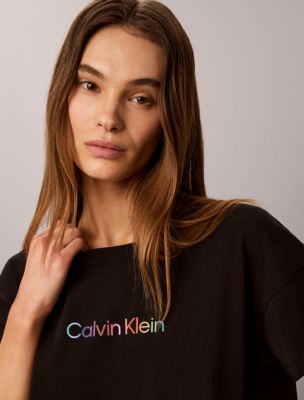 Женские футболки Calvin Klein Cotton Stretch Lounge Pride Boxy Crop Tee — фото 3