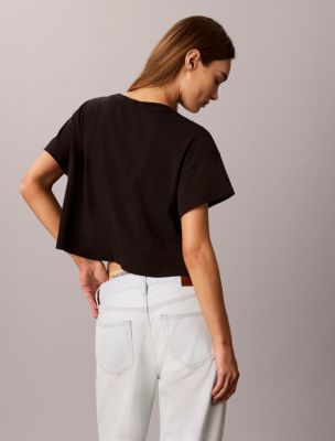 Женские футболки Calvin Klein Cotton Stretch Lounge Pride Boxy Crop Tee — фото 5