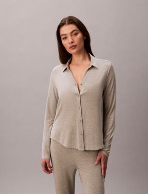 Ultra Soft Modal Shirt and Pants Set, Grey Heather